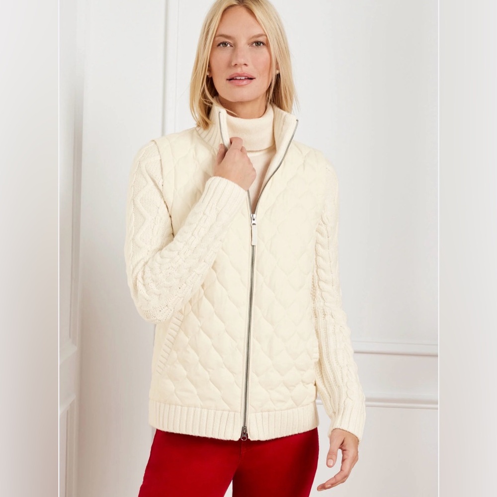 Women's Butter Yellow Quilted Vest - size L